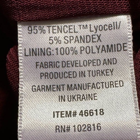 Garnet Hill Women's Poet Knit Dress Maroon Size Medium - Picture 6 of 6